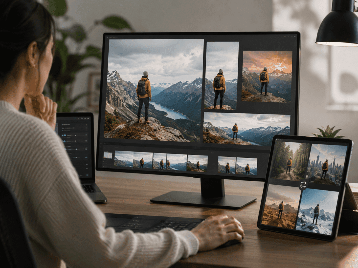Reframing a landscape shot into multiple aspect ratios and environments
