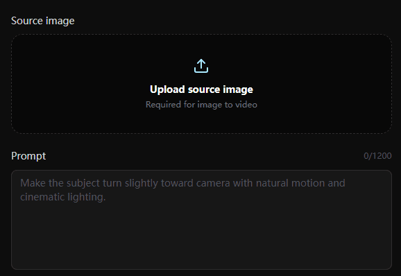 Choose input and prompt